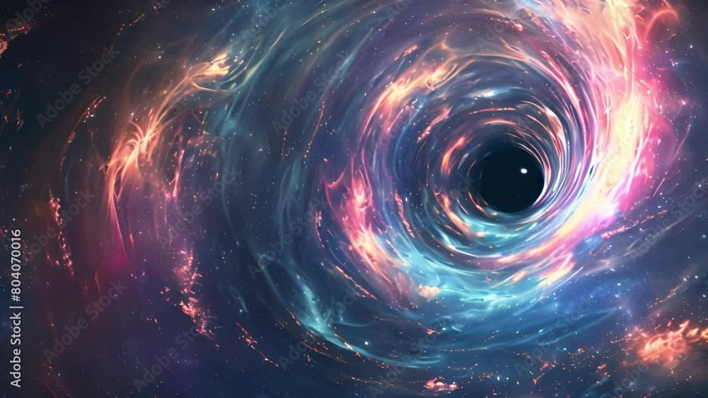 Wall mural cosmic whirlpool galaxy center with vibrant star clusters