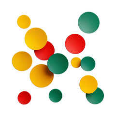 circles in green, yellow and red isolated