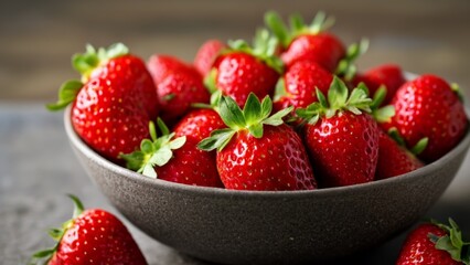  Fresh and ripe strawberries ready to be enjoyed