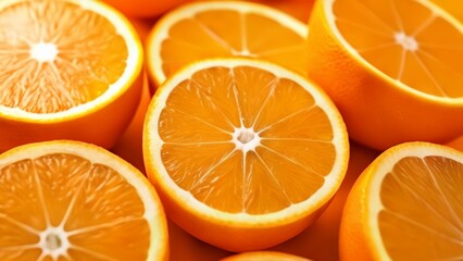 Freshly cut oranges ready to enjoy