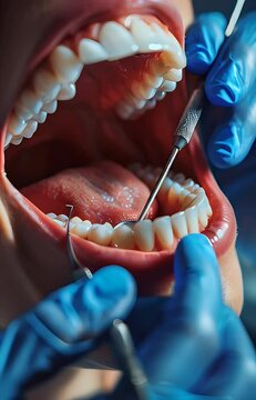 open mouth during dental check-up video