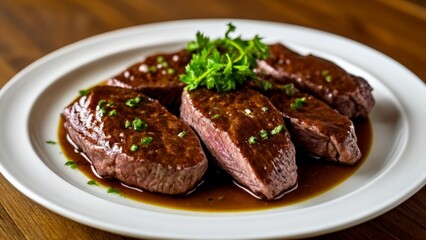  Deliciously grilled steak ready to be savored