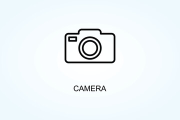 Camera Vector, Icon Or Logo Sign Symbol Illustration