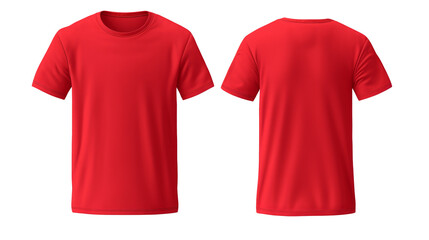 set of color view t-shirt isolated on white.