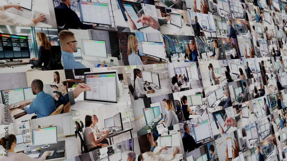 Poster digital calendar schedule software in office