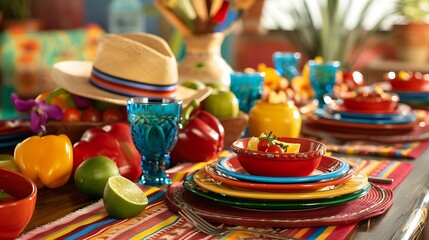 Mexican food table, Capturing the Spirit of Cinco de Mayo,vibrant Fiesta Cinco De Mayo