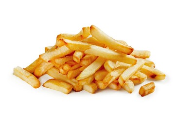 French fries on a white background, isolation