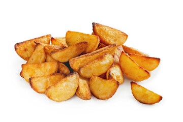 Country potatoes on a white background