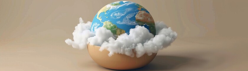 The Earth simmering in a pot, symbolizing the urgency of the global warming crisis