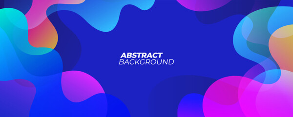 Futuristic abstract background with curved shapes and bright fluid colors. Color waves. Vibrant colored gradients for creative graphic design. Vector illustration.