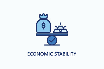 Economic Stability vector, icon or logo sign symbol illustration 
