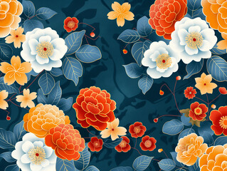 和の花のバックグランド