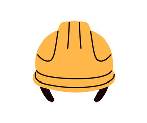Hardhat, safety helmet icon. Builders protective wearing, head protection cap. Work headwear. Industrial workers hard hat, safe equipment. Flat vector illustration isolated on white background