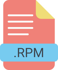 RPM  File extension Icon with symbol