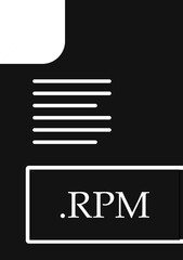 RPM  File format Icon Black fill with symbol