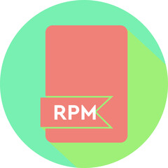 RPM File format icon  Sulu fill circular shape