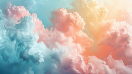 A whimsical abstract background reminiscent of cotton candy