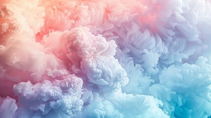 An abstract background featuring soft pastel colors in the style of fluffy cotton candy