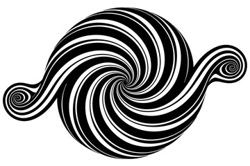 black and white swirl