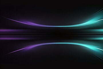 Fototapeta premium Fondo futurista abstracto con líneas de onda de alta velocidad en movimiento de neón azul rosa brillante y luces bokeh concepto de transferencia de datos fondo de pantalla fantástico