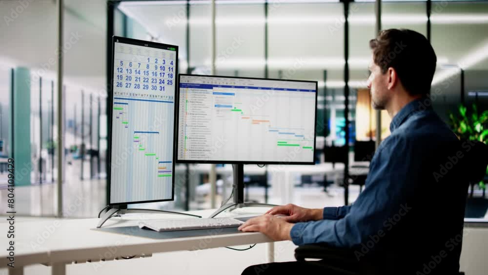 Poster Gantt Software Project Document Plan List