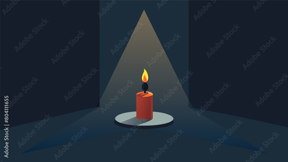 Aufkleber a single candle p in the center of the room providing the only source of light as you sink into deep