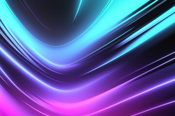 ピンクブルーの輝くネオンが高速波線とボケ味のライトを移動する抽象的な未来的な背景データ転送コンセプトの素晴らしい壁紙
