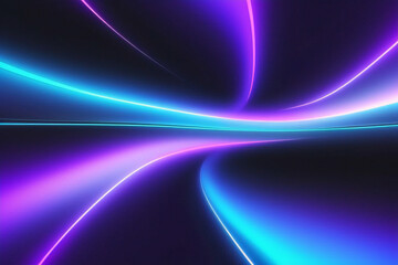 ピンクブルーの輝くネオンが高速波線とボケ味のライトを移動する抽象的な未来的な背景データ転送コンセプトの素晴らしい壁紙