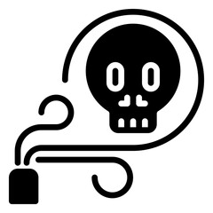 pollution icon, glyph icon style