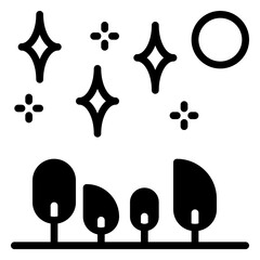 Fototapeta premium Star icon, glyph icon style