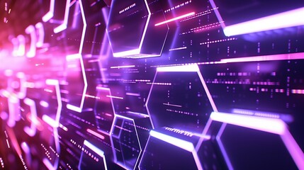 abstract hexagon pattern purple background, digital cyberspace and technology concept wallpaper, virtual surface backdrop