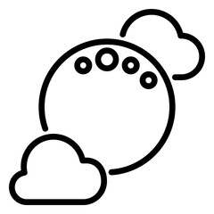 Moon icon, line icon style