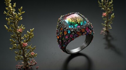Ring with a precious stone