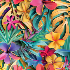 **abstract pattern 3d tropical color 
