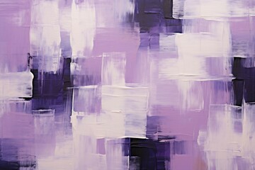 四角を使ったデザインの油絵・抽象背景バナー）黒・白・薄紫