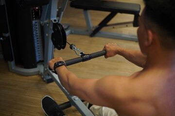 man working out in gym