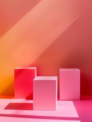 A composition of geometric elegance, this image presents a harmonious blend of textured spheres and blocks in pastel colors,ai