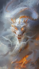 chinese fantasy 3d dragon background