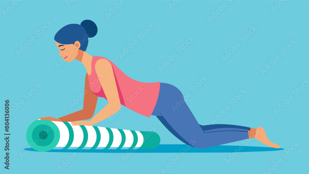 Poster a series of gentle spinal rolls massaging the entire length of the spine and promoting a deep state 