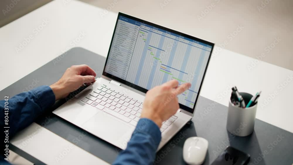 Aufkleber gantt software project document plan list