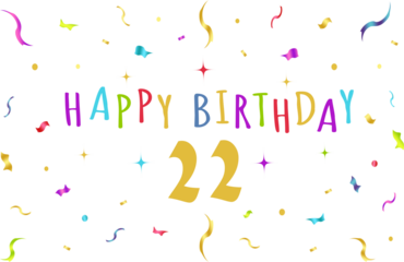 happy birthday graphics, confeti, banner, background, tv wallpaper, colorful - 22