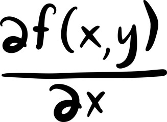 partial derivative calculus symbol math handwritten