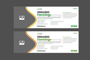 Vector Design services pertaining to agriculture and farming An internet banner or social media post template for a yard and garden