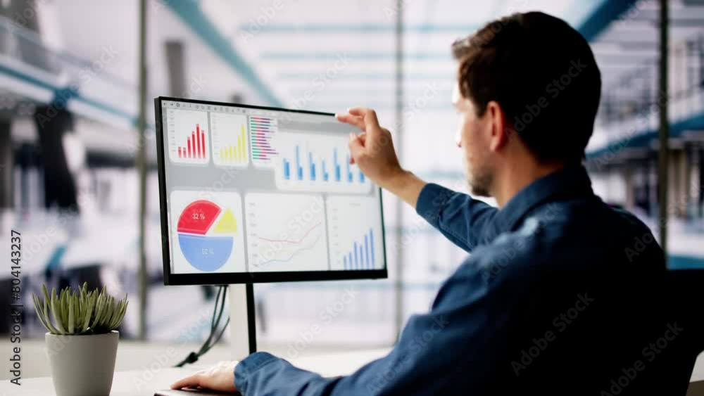 Poster kpi business analytics data dashboard