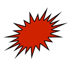 red star burst or explosion