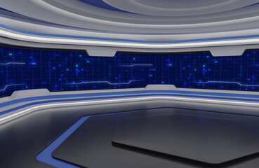 futuristic virtual set