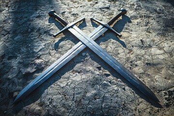 Pair Crossed Swords With