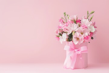 Naklejka premium Beautiful bouquet of flowers. Holiday Background with flowers