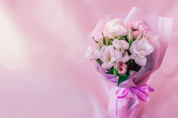 Beautiful bouquet of flowers. Holiday Background with flowers