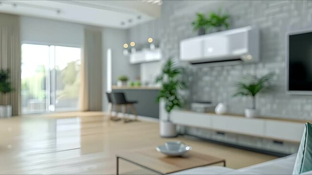 IoT smart home app controlling generic air purifier and AC split unit, system mockup